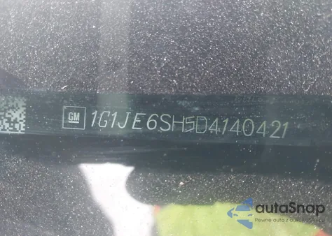 2013 Chevrolet Sonic Ltz Auto z USA, uszkodzony, nr VIN 1G1JE6SH5D4140421